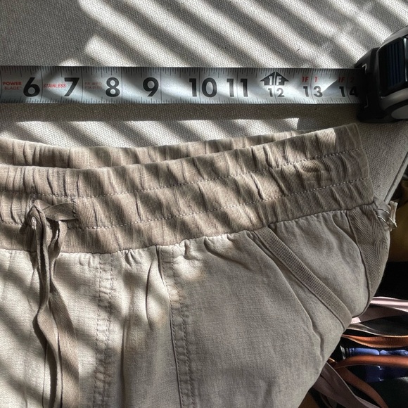 Splendid Tan Track Pants with Elastic Waistband and Tapered Fit - Picture 5 of 8